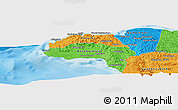 Political Panoramic Map of the area around 18° 21' 26" N, 78° 7' 30" W