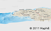 Shaded Relief Panoramic Map of the area around 18° 21' 26" N, 78° 7' 30" W