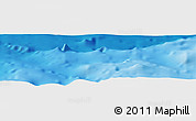 Shaded Relief Panoramic Map of the area around 18° 21' 26" N, 78° 58' 29" W
