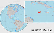 Gray Location Map of the area around 18° 21' 26" N, 80° 40' 30" W