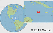 Savanna Style Location Map of the area around 18° 21' 26" N, 80° 40' 30" W