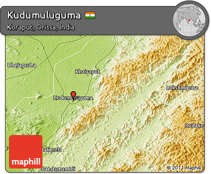 Physical 3D Map of Kudumuluguma