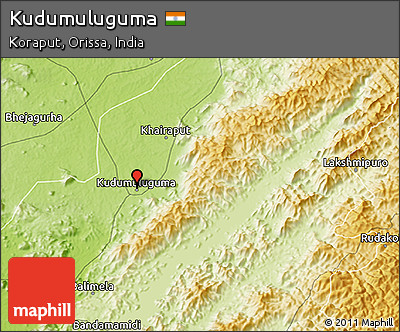 Physical 3D Map of Kudumuluguma