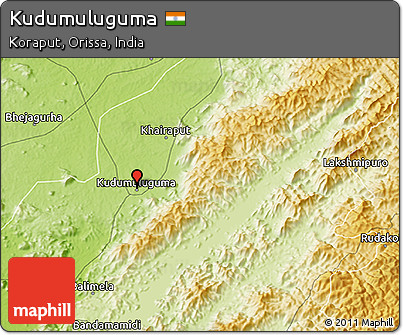 Physical 3D Map of Kudumuluguma
