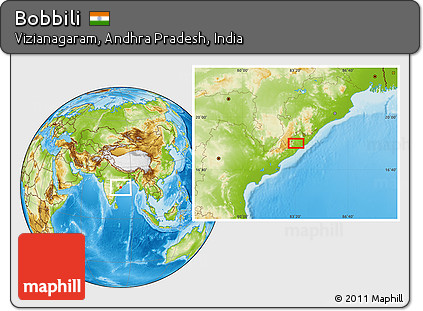 Physical Location Map of Bobbili