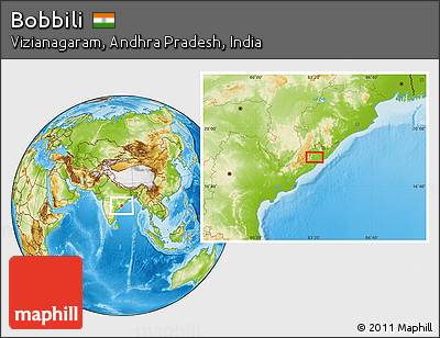 Physical Location Map of Bobbili
