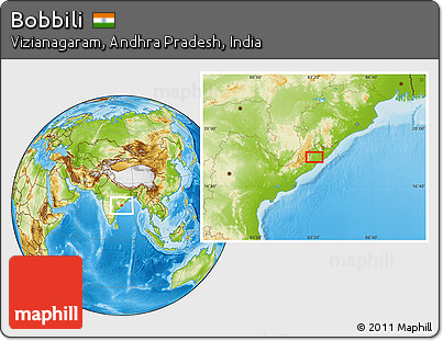 Physical Location Map of Bobbili