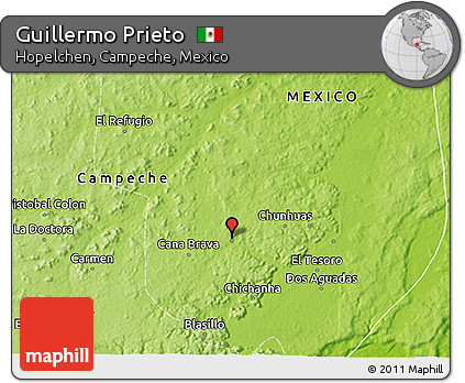 Physical 3D Map of Guillermo Prieto