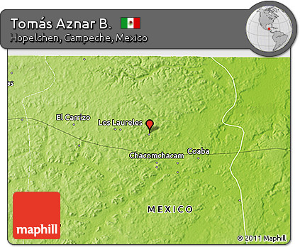 Physical 3D Map of Tomás Aznar B.