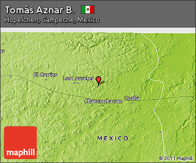 Physical 3D Map of Tomás Aznar B.