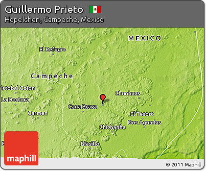 Physical 3D Map of Guillermo Prieto