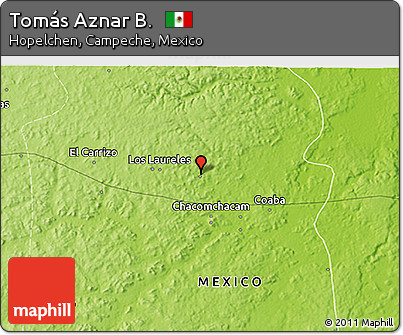 Physical 3D Map of Tomás Aznar B.