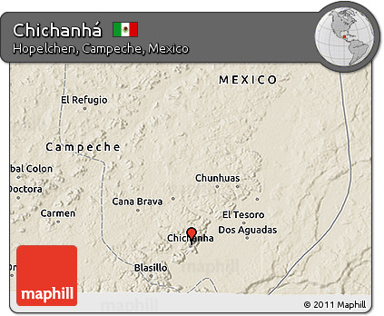 Shaded Relief 3D Map of Chichanhá