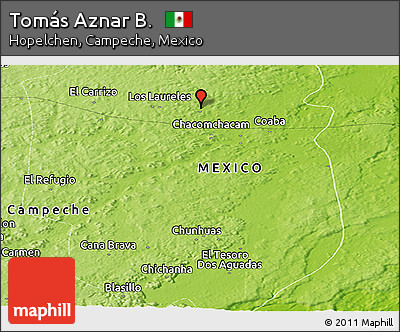 Physical Panoramic Map of Tomás Aznar B.