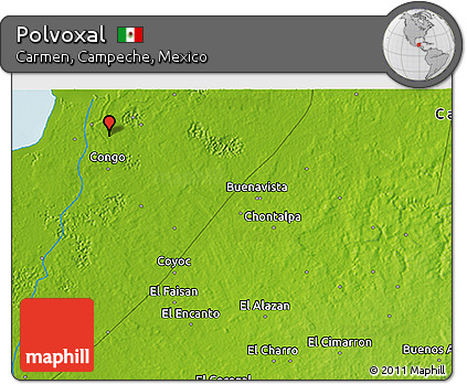 Physical 3D Map of Polvoxal