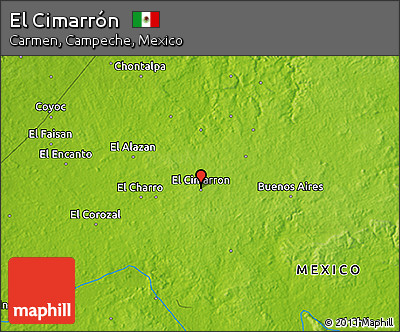 Physical 3D Map of El Cimarrón