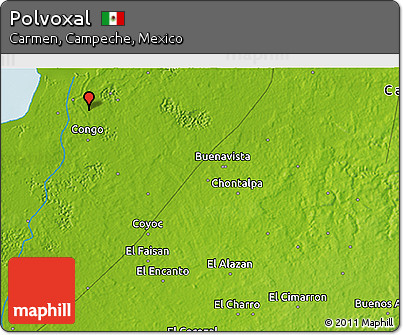 Physical 3D Map of Polvoxal