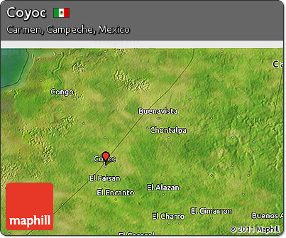 Satellite 3D Map of Coyoc