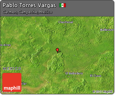 Satellite 3D Map of Pablo Torres Vargas