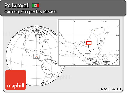 Blank Location Map of Polvoxal