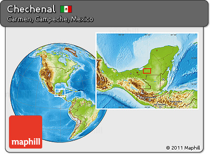 Physical Location Map of Chechenal