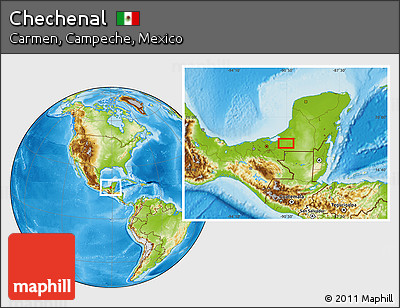 Physical Location Map of Chechenal