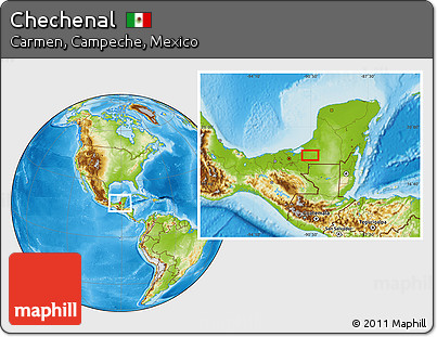 Physical Location Map of Chechenal