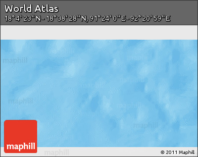Physical 3D Map of the Area around 18° 21' 26" N, 91° 52' 30" E