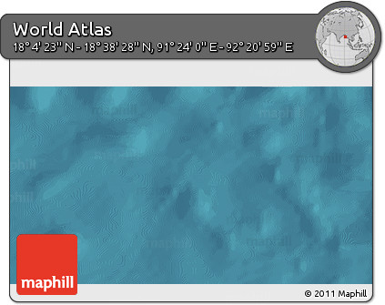 Satellite 3D Map of the Area around 18° 21' 26" N, 91° 52' 30" E