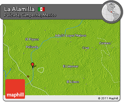 Physical 3D Map of La Alamilla