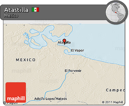 Shaded Relief 3D Map of Atastilla