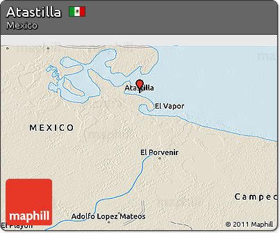 Shaded Relief 3D Map of Atastilla