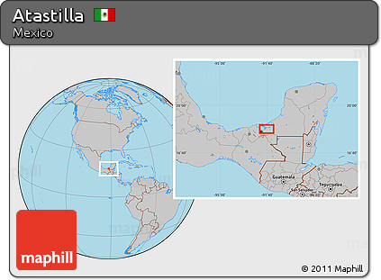 Gray Location Map of Atastilla