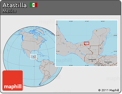 Gray Location Map of Atastilla