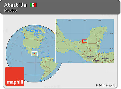 Savanna Style Location Map of Atastilla