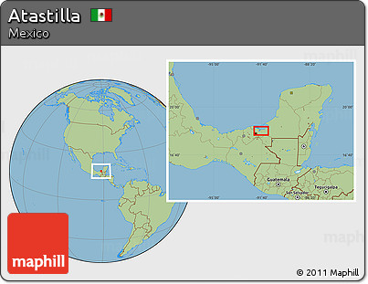 Savanna Style Location Map of Atastilla