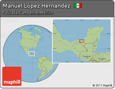 Savanna Style Location Map of Manuel López Hernandez