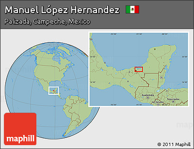 Savanna Style Location Map of Manuel López Hernandez