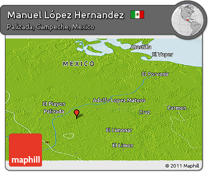 Physical Panoramic Map of Manuel López Hernandez