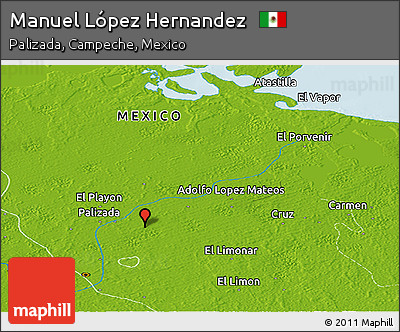 Physical Panoramic Map of Manuel López Hernandez