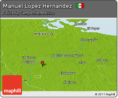 Physical Panoramic Map of Manuel López Hernandez
