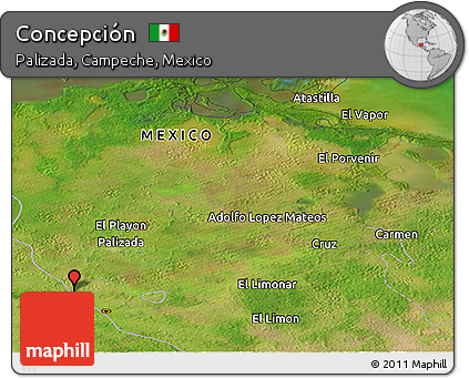 Satellite Panoramic Map of Concepción