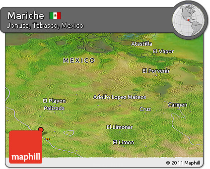 Satellite Panoramic Map of Mariche