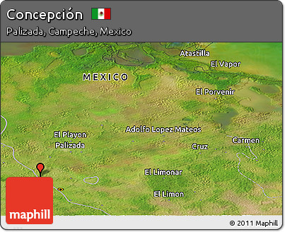Satellite Panoramic Map of Concepción