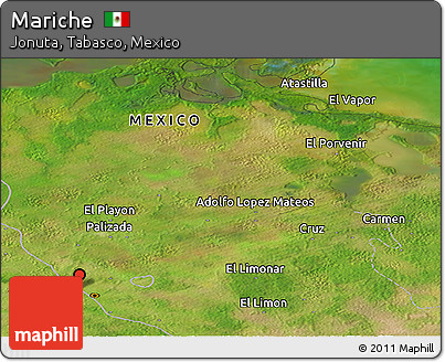 Satellite Panoramic Map of Mariche