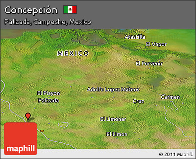Satellite Panoramic Map of Concepción