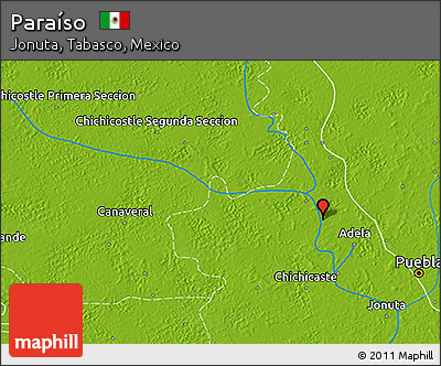 Physical 3D Map of Paraíso