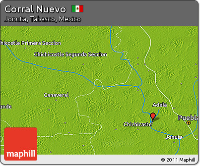 Physical 3D Map of Corral Nuevo