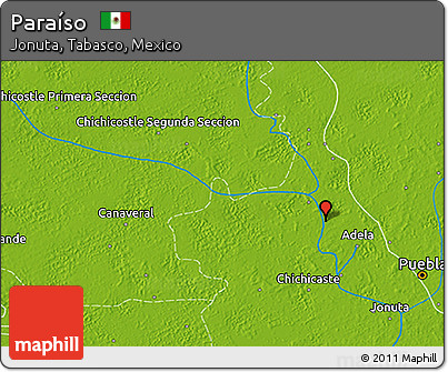 Physical 3D Map of Paraíso