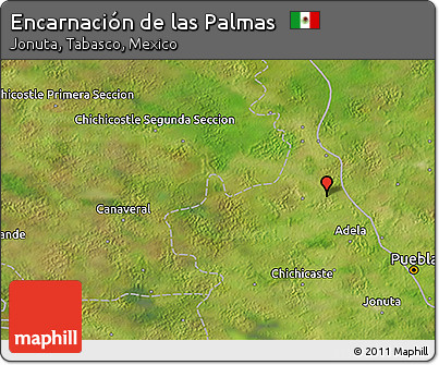 Satellite 3D Map of Encarnación De Las Palmas